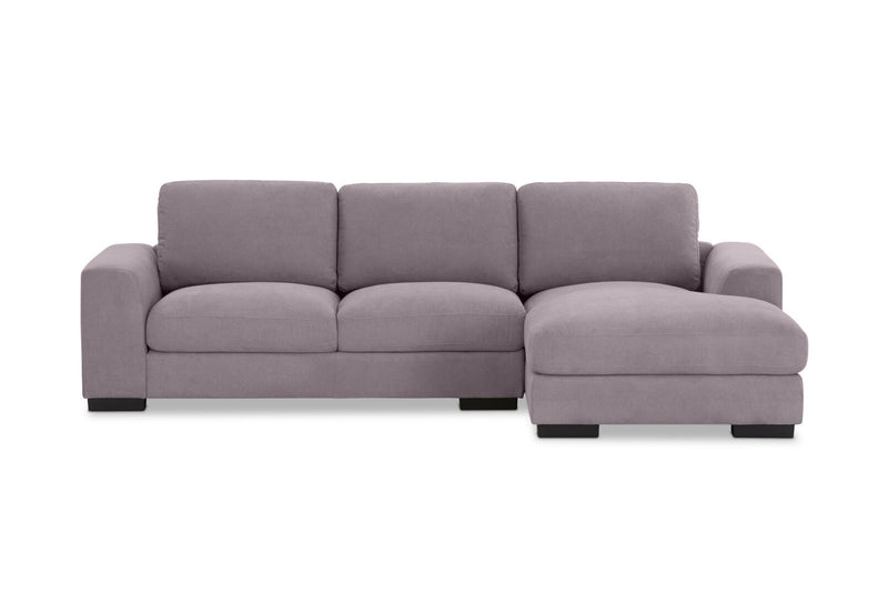 JOSEPHINE FABRIC 3 SEATER RHF CHAISE MID GREY