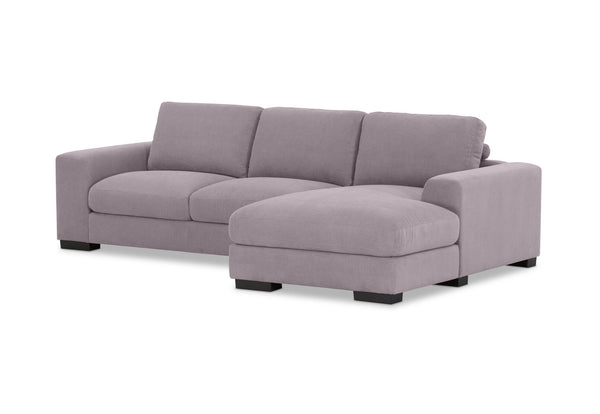JOSEPHINE FABRIC 3 SEATER RHF CHAISE MID GREY
