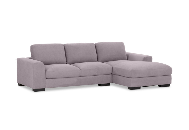 JOSEPHINE FABRIC 3 SEATER RHF CHAISE MID GREY