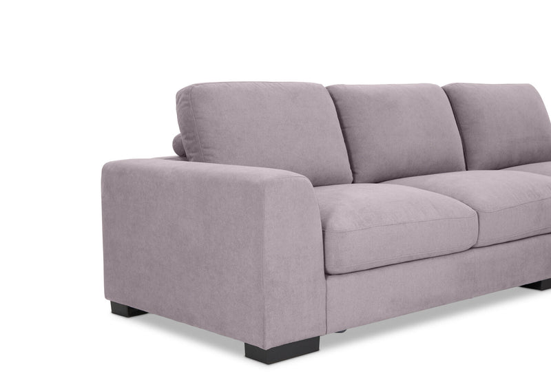 JOSEPHINE FABRIC 3 SEATER RHF CHAISE MID GREY