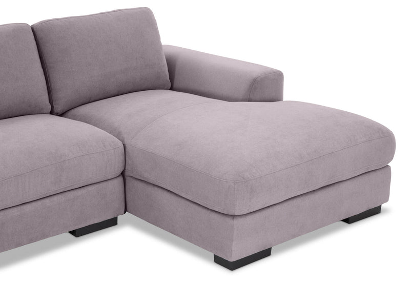 JOSEPHINE FABRIC 3 SEATER RHF CHAISE MID GREY