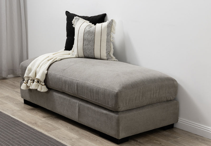 JOSEPHINE FABRIC LARGE OTTOMAN GREY