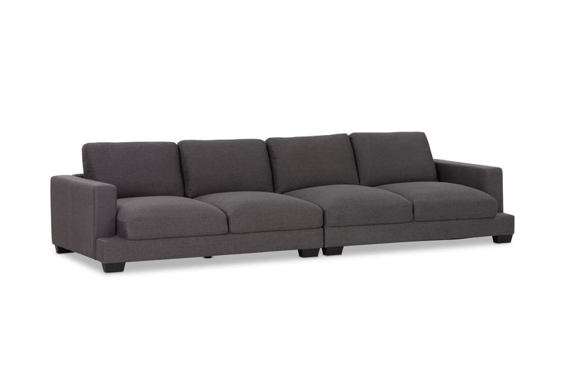 HANNES FABRIC 4 SEATER DARK GREY