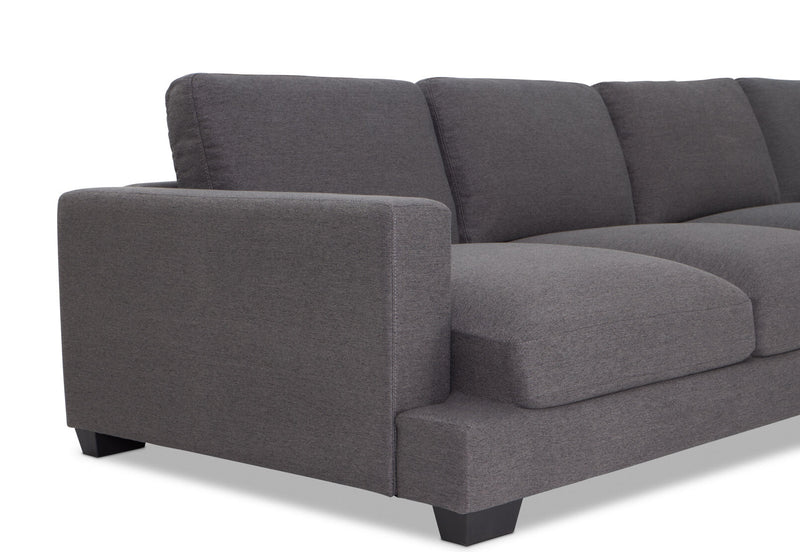 HANNES FABRIC 4 SEATER DARK GREY