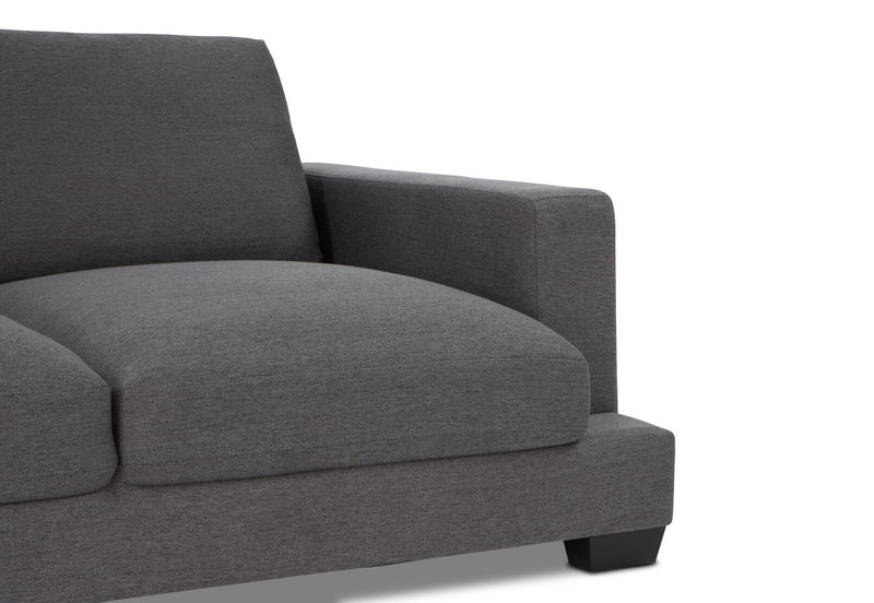 HANNES FABRIC 4 SEATER DARK GREY
