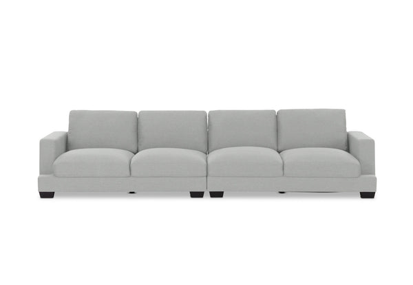 HANNES FABRIC 4 SEATER LIGHT GREY