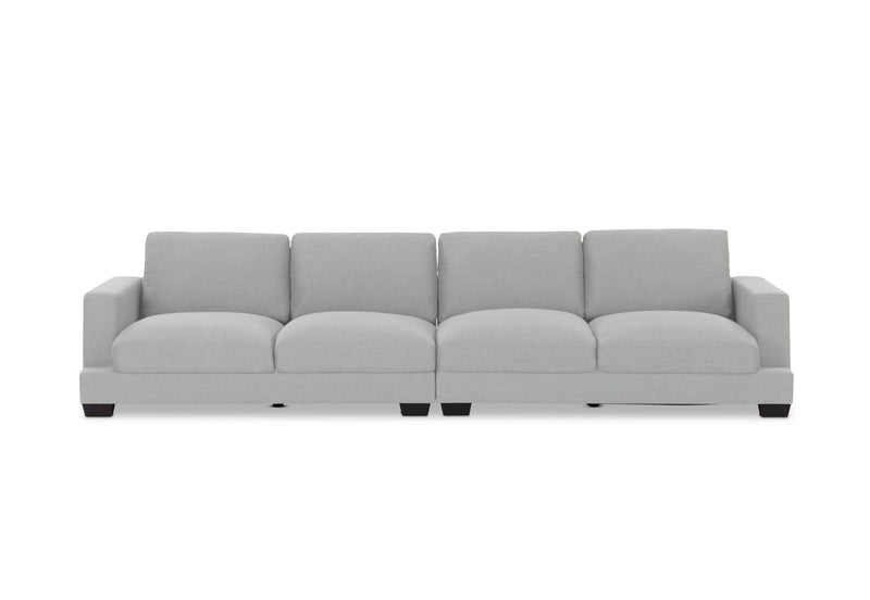 HANNES FABRIC 4 SEATER LIGHT GREY