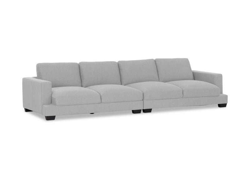 HANNES FABRIC 4 SEATER LIGHT GREY