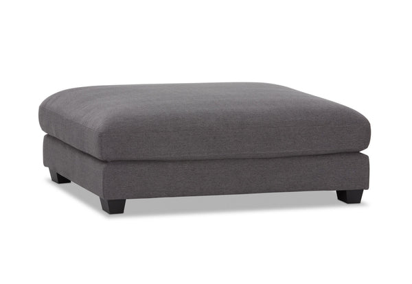 HANNES FABRIC OTTOMAN DARK GREY