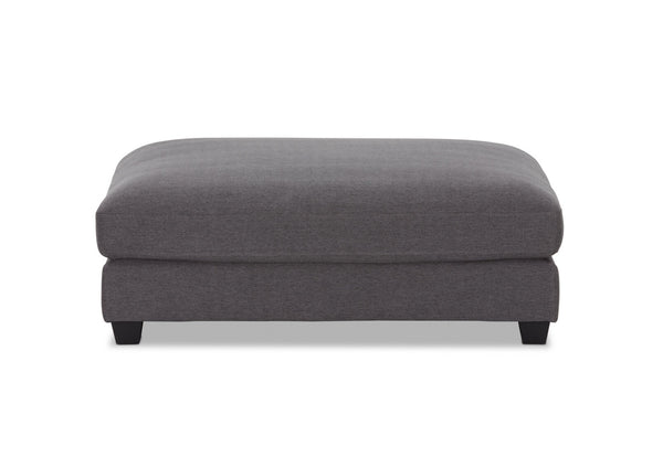 HANNES FABRIC OTTOMAN DARK GREY