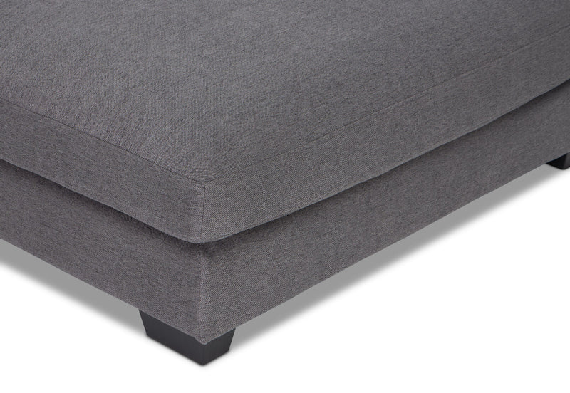 HANNES FABRIC OTTOMAN DARK GREY