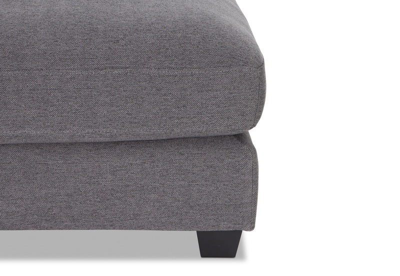 HANNES FABRIC OTTOMAN DARK GREY