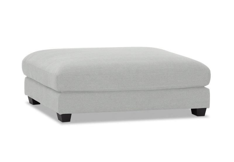 HANNES FABRIC OTTOMAN LIGHT GREY