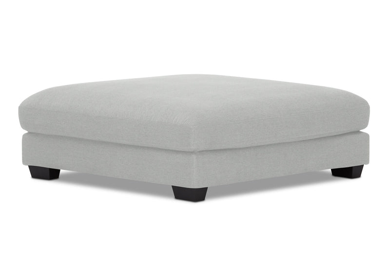 HANNES FABRIC OTTOMAN LIGHT GREY