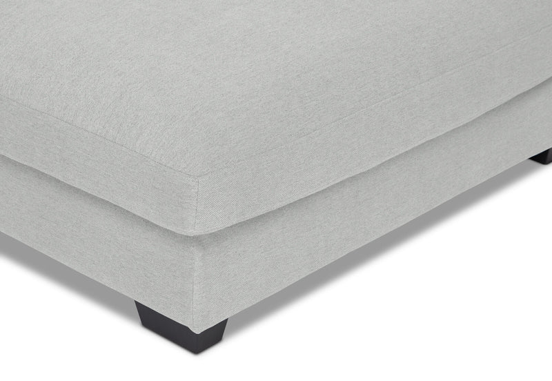 HANNES FABRIC OTTOMAN LIGHT GREY