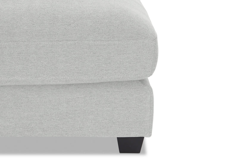 HANNES FABRIC OTTOMAN LIGHT GREY