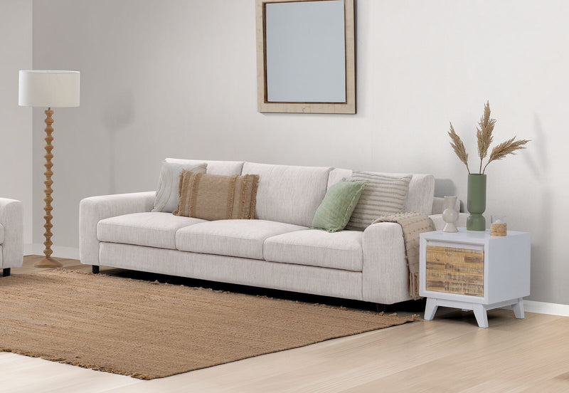VERONICA FABRIC 3.5 SEATER SOFA PLATINUM