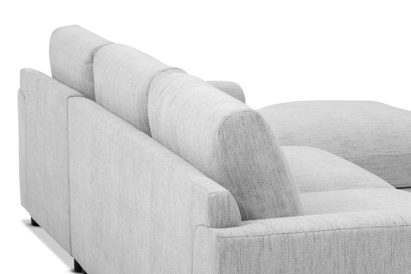 VERONICA FABRIC 3 SEAT RHF CHAISE STONE