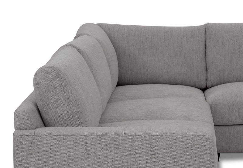 VERONICA FABRIC CORNER LOUNGE GREY