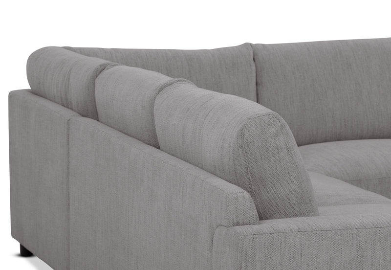 VERONICA FABRIC CORNER LOUNGE GREY