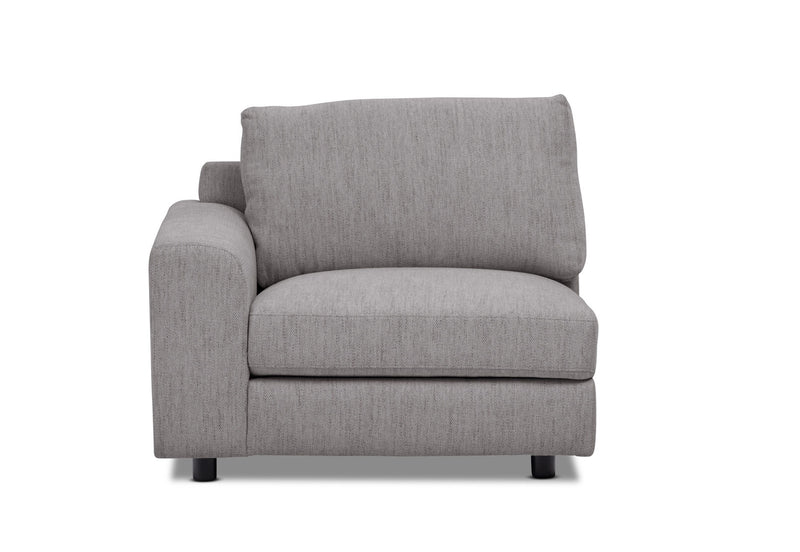 VERONICA FABRIC LHF ARM CHAIR GREY