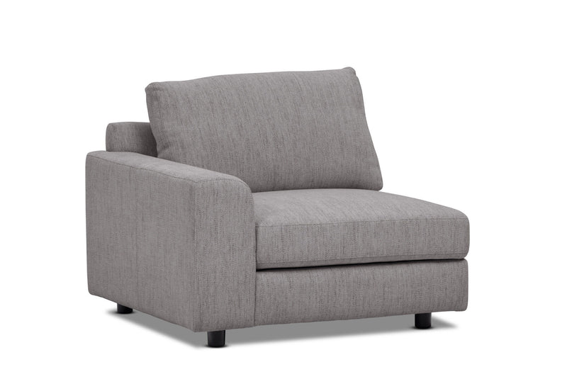 VERONICA FABRIC LHF ARM CHAIR GREY