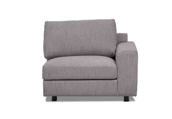 VERONICA FABRIC RHF ARM CHAIR GREY