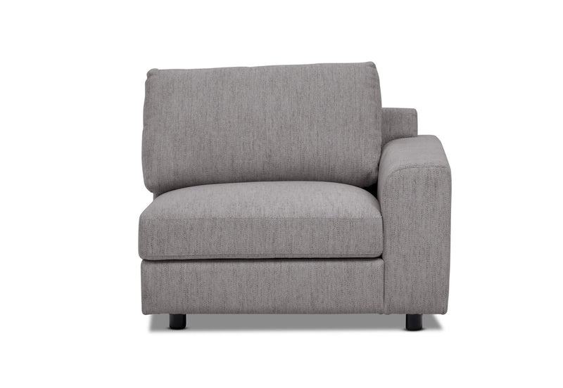 VERONICA FABRIC RHF ARM CHAIR GREY
