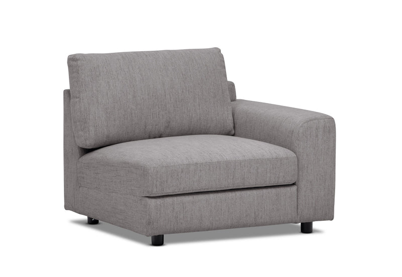 VERONICA FABRIC RHF ARM CHAIR GREY