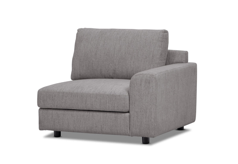 VERONICA FABRIC RHF ARM CHAIR GREY