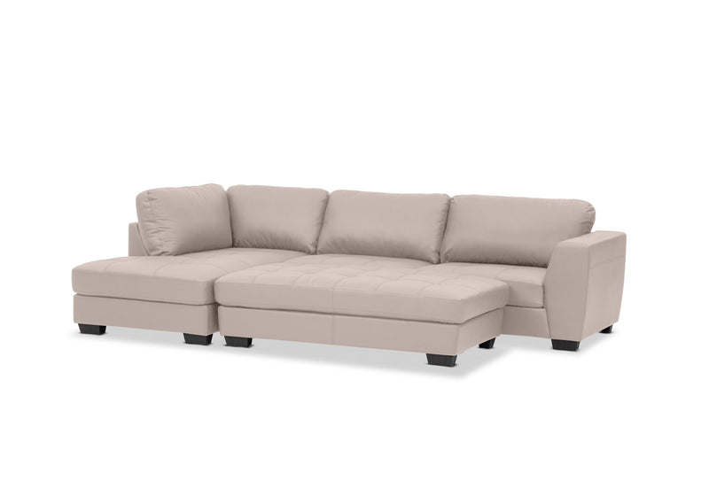 HAYWOOD LHF CORNER LOUNGE WITH OTTOMAN BEIGE