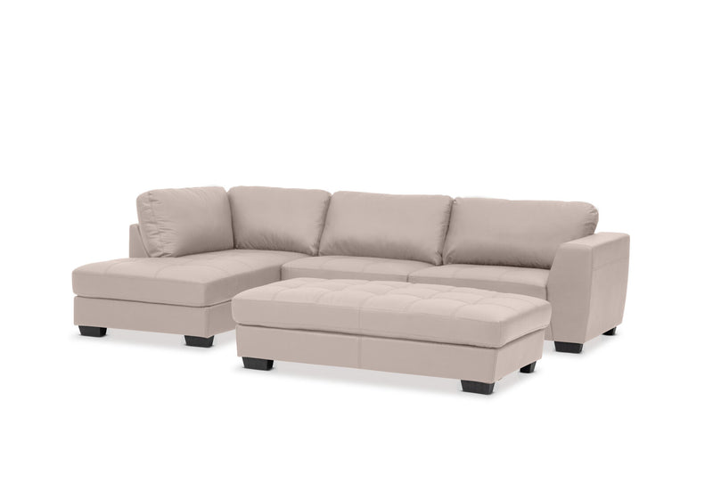 HAYWOOD LHF CORNER LOUNGE WITH OTTOMAN BEIGE
