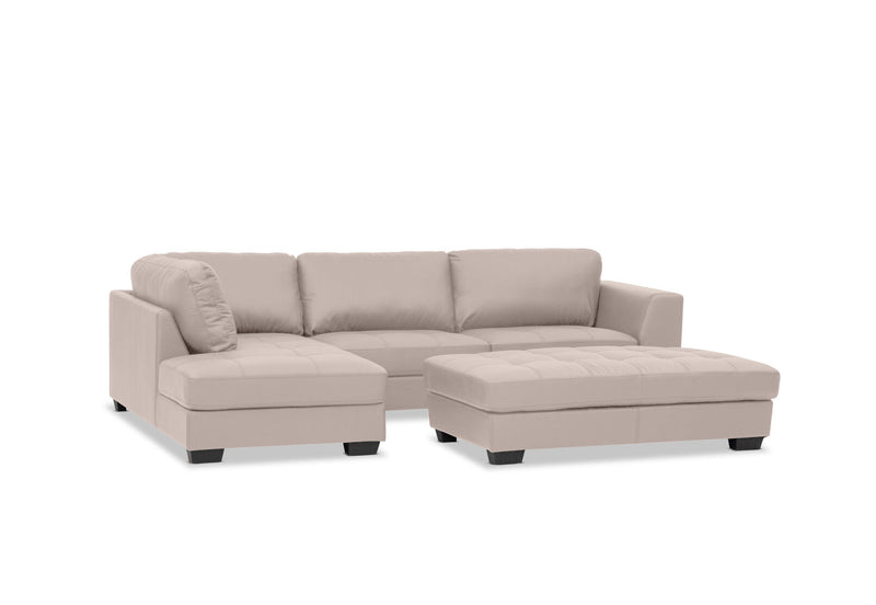 HAYWOOD LHF CORNER LOUNGE WITH OTTOMAN BEIGE