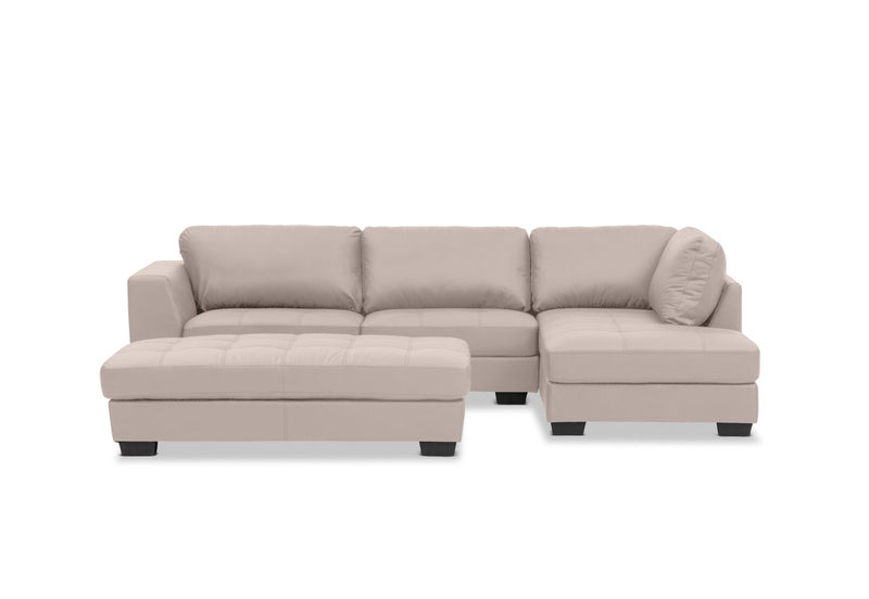 HAYWOOD RHF CORNER LOUNGE WITH OTTOMAN BEIGE