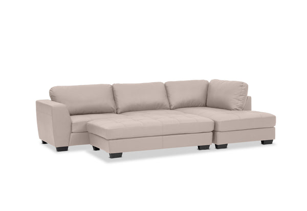 HAYWOOD RHF CORNER LOUNGE WITH OTTOMAN BEIGE