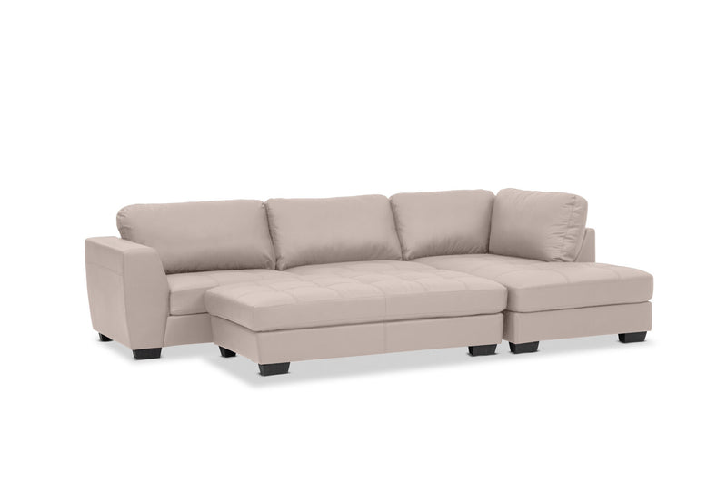 HAYWOOD RHF CORNER LOUNGE WITH OTTOMAN BEIGE