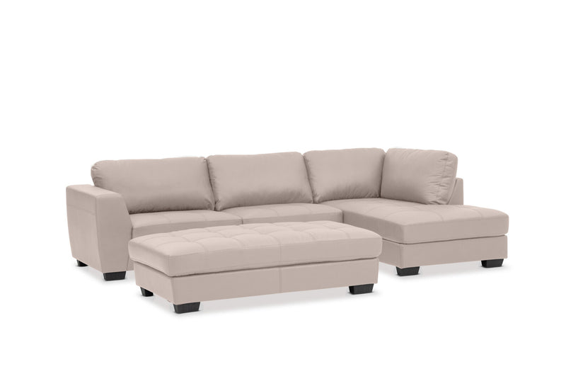 HAYWOOD RHF CORNER LOUNGE WITH OTTOMAN BEIGE