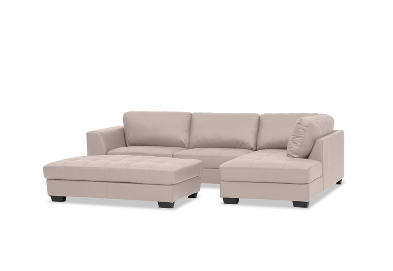 HAYWOOD RHF CORNER LOUNGE WITH OTTOMAN BEIGE