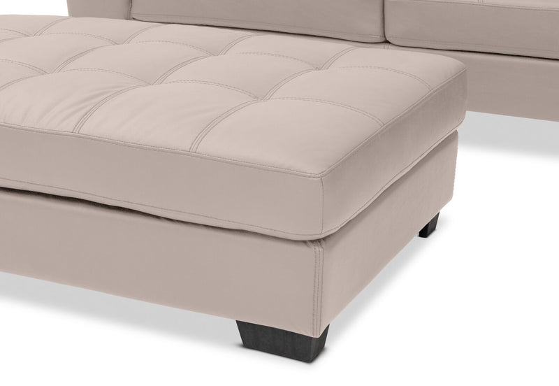HAYWOOD RHF CORNER LOUNGE WITH OTTOMAN BEIGE
