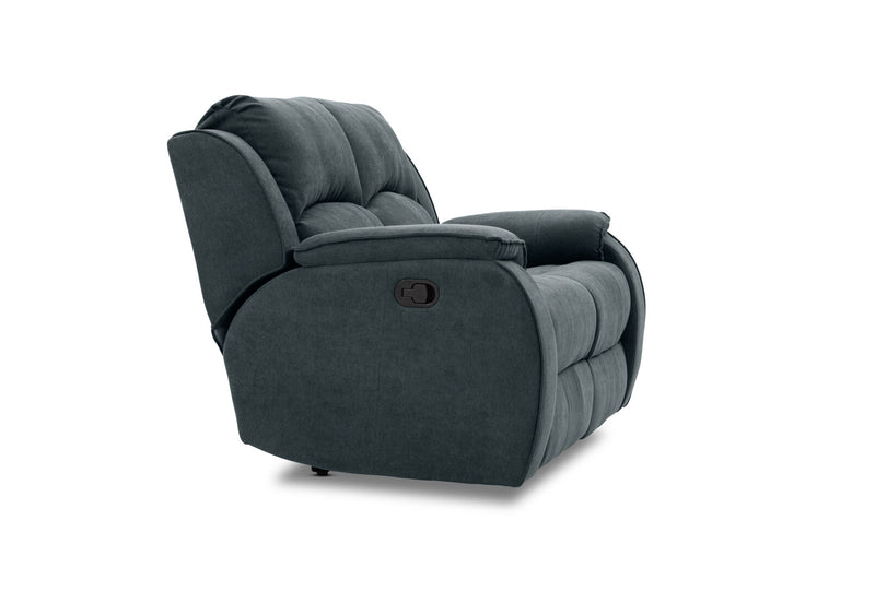 KAYDEN FABRIC 2 SEATER WITH RECLINERS DARK GREY