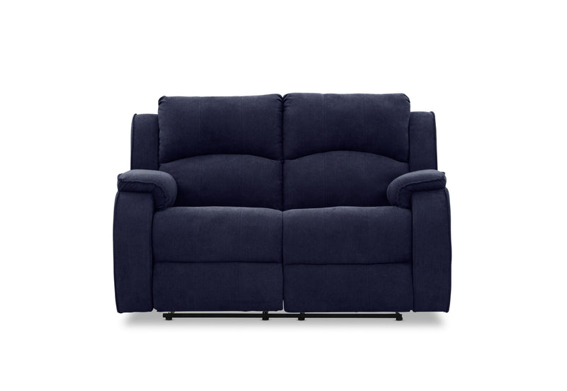 KAYDEN FABRIC 2 SEATER WITH RECLINERS NAVY