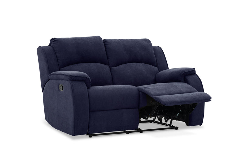 KAYDEN FABRIC 2 SEATER WITH RECLINERS NAVY
