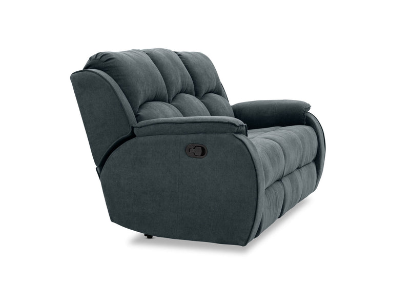 KAYDEN FABRIC 3 SEATER WITH RECLINERS DARK GREY