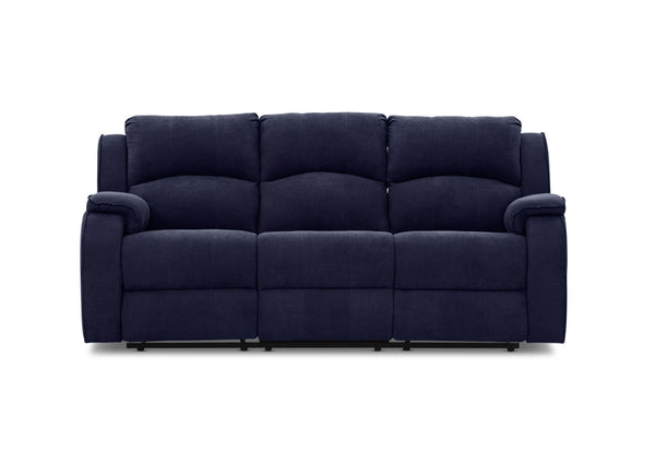 KAYDEN FABRIC 3 SEATER WITH RECLINERS NAVY