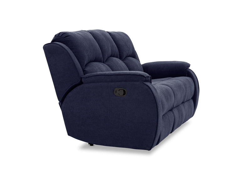 KAYDEN FABRIC 3 SEATER WITH RECLINERS NAVY