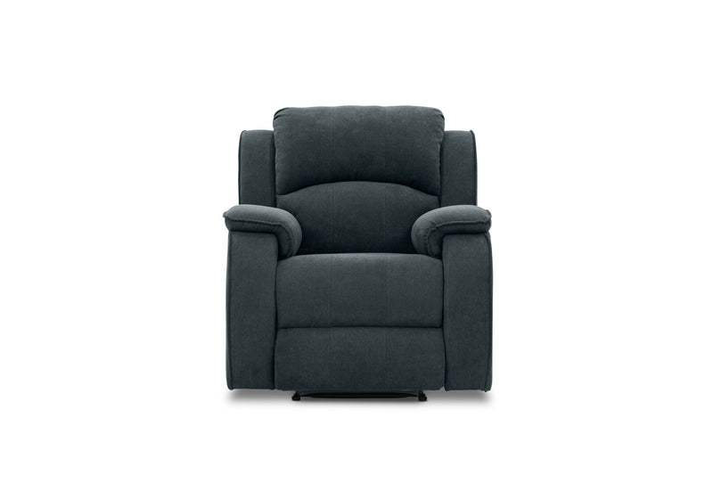 KAYDEN FABRIC RECLINER DARK GREY