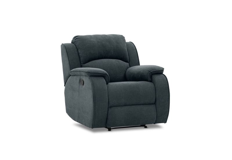 KAYDEN FABRIC RECLINER DARK GREY