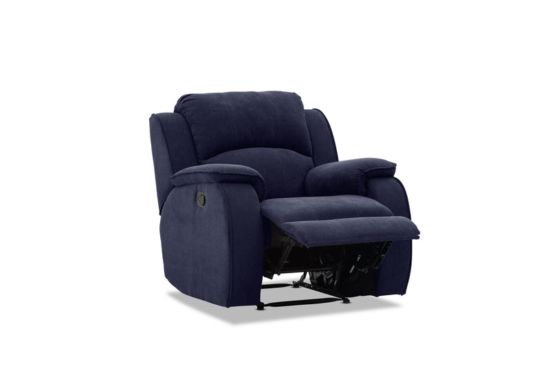 KAYDEN FABRIC RECLINER NAVY