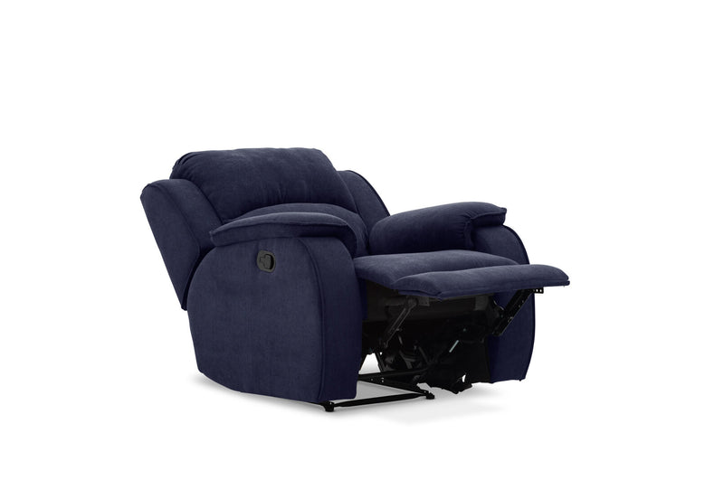 KAYDEN FABRIC RECLINER NAVY