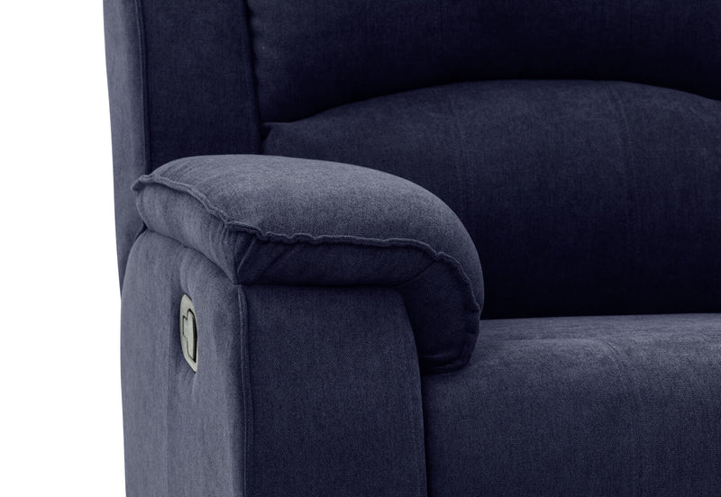 KAYDEN FABRIC RECLINER NAVY